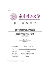 基于多模態融合的焊縫熔深協同測控技術研究