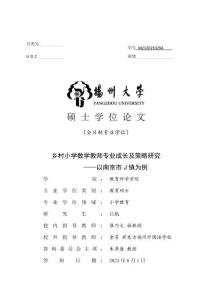 鄉村小學數學教師專業成長及策略研究——以南京市J鎮為例