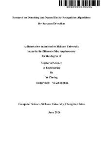 面向諷刺檢測的去噪和命名實體識別算法研究