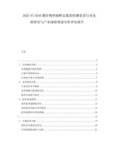 2025至2030爆炸物和麻醉品微量檢測裝置行業(yè)發(fā)展研究與產(chǎn)業(yè)戰(zhàn)略規(guī)劃分析評估報告
