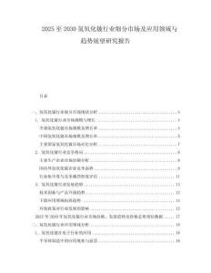 2025至2030氫氧化鈹行業細分市場及應用領域與趨勢展望研究報告