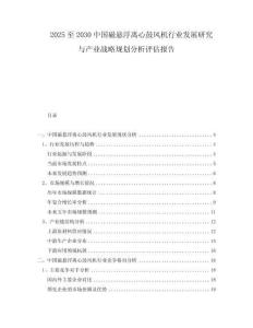 2025至2030中國磁懸浮離心鼓風機行業發展研究與產業戰略規劃分析評估報告