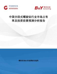 中國分段式螺旋鉆行業市場占有率及投資前景預測分析報告