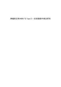 腫瘤標(biāo)志物HER2與TopoⅡα在結(jié)腸癌中表達(dá)研究