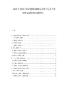 2025至2030中國(guó)機(jī)場(chǎng)除雪機(jī)行業(yè)細(xì)分市場(chǎng)及應(yīng)用領(lǐng)域與趨勢(shì)展望研究報(bào)告