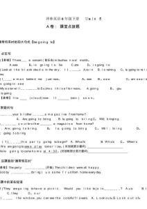 2025年譯林英語6BU5考點精練