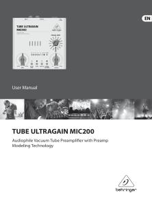 Behringer百靈達(dá)MIC200英文說(shuō)明書(shū)