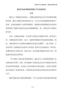 推動(dòng)行業(yè)自律組織的建立與行業(yè)規(guī)范化