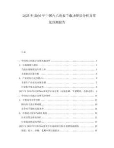 2025至2030年中國內六角扳手市場現狀分析及前景預測報告