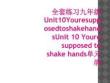 全套練習(xí)九年級(jí)Unit10YouresupposedtoshakehandsUnit-10-Your
