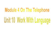 六年级英语上册Unit10 Work With Language课件