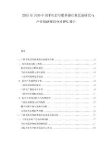 2025至2030中國手機信號助推器行業(yè)發(fā)展研究與產(chǎn)業(yè)戰(zhàn)略規(guī)劃分析評估報告