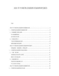 2025年中國折墊式海綿墊市場調查研究報告