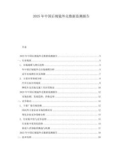 2025年中國后視鏡外殼數(shù)據(jù)監(jiān)測報告