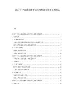 2025年中國合金溜槽截齒噴焊設備數(shù)據(jù)監(jiān)測報告