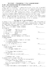 英語專八真題及其答案