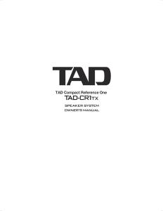 TAD-CR1TX-CompactReferenceOneTX-使用說明書手冊-EN