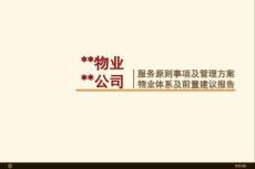 高端物業中心服務體系建設方案