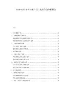 2025-2030年轉椅配件項目投資價值分析報告