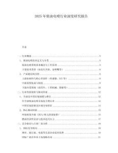 2025年柴油電噴行業深度研究報告