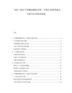 2025-2030中國椰油酰胺丙基二甲胺行業(yè)跨界融合與新興應(yīng)用場景探索