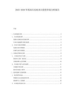 2025-2030年紙面壓紋機項目投資價值分析報告
