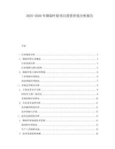 2025-2030年銅制葉輪項(xiàng)目投資價(jià)值分析報(bào)告