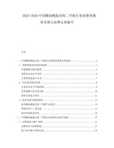 2025-2030中國椰油酰胺丙基二甲胺行業消費者教育市場與品牌認知提升