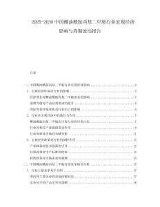 2025-2030中國椰油酰胺丙基二甲胺行業宏觀經濟影響與周期波動報告