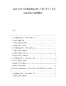 2025-2030中國椰油酰胺丙基二甲胺行業景氣度周期波動特征與預測報告