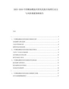 2025-2030中國椰油酰胺丙基氧化胺市場增長動力與風險規避策略報告