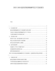 2025-2030超高清視頻編解碼芯片發(fā)展報告