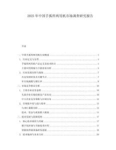 2025年中國手弧焊兩用機市場調查研究報告