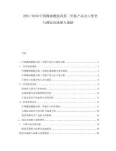 2025-2030中國椰油酰胺丙基二甲胺產品出口壁壘與國際市場準入策略