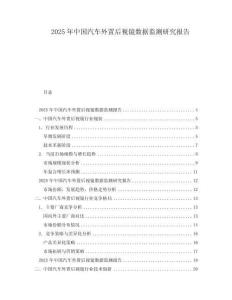2025年中國汽車外置后視鏡數據監測研究報告