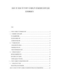 2025至2030年中國中小輥軋車市場現狀分析及前景預測報告