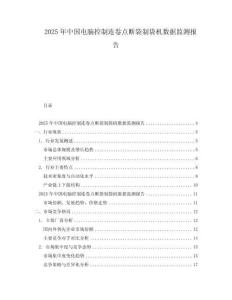 2025年中國電腦控制連卷點斷袋制袋機數據監測報告