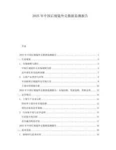 2025年中國后視鏡外殼數據監測報告