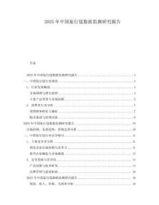 2025年中國旅行毯數據監測研究報告