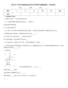 2025年下半年安徽省貴池區(qū)初中化學(xué)期中完整版精品（奪冠系列）