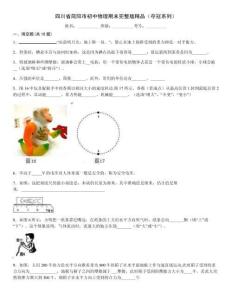 四川省簡陽市初中物理期末完整版精品（奪冠系列）