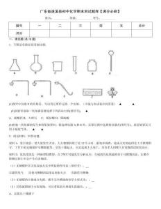 廣東省遂溪縣初中化學期末測試題庫【滿分必刷】
