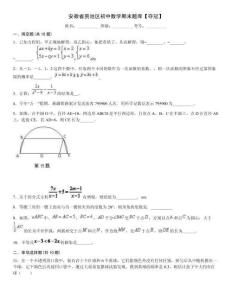 安徽省貴池區(qū)初中數(shù)學(xué)期末題庫(kù)【奪冠】