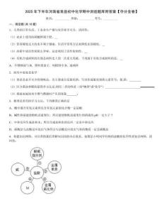 2025年下半年河南省嵩縣初中化學期中測驗題庫附答案【奪分金卷】