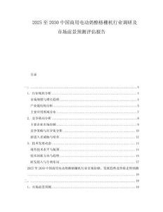 2025至2030中國商用電動奶酪格柵機行業調研及市場前景預測評估報告