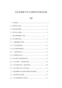 民法典編纂中重大誤解的法律規(guī)范問題