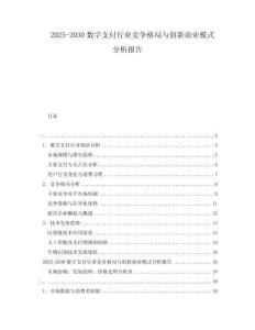 2025-2030數(shù)字支付行業(yè)競爭格局與創(chuàng)新商業(yè)模式分析報(bào)告