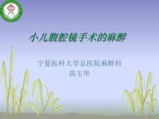 小兒腹腔鏡手術(shù)的麻醉分析