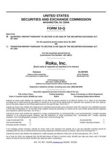 【SEC-2025行業(yè)研究報(bào)告】Form 10-Q ROKU INC