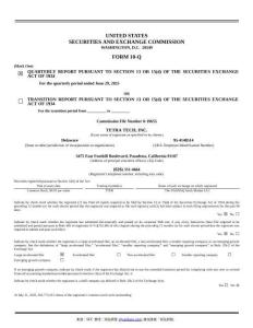 【SEC-2025行業(yè)研究報(bào)告】Form 10-Q TETRA TECH INC